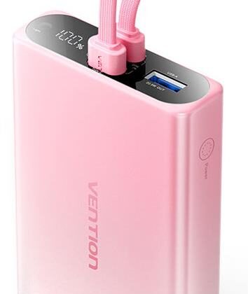 POWER BANK USB 10000MAH 22.5W/PINK FHZP0 VENTION  FHZP0 6922794789838