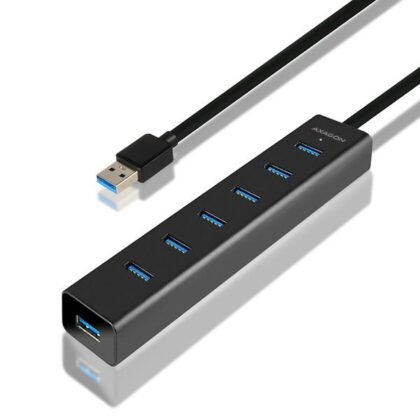 I/O HUB USB3.0 7PORT CHARGING/W/AC 1.2M HUE-SA7BP AXAGON  HUE-SA7BP 8595247903150