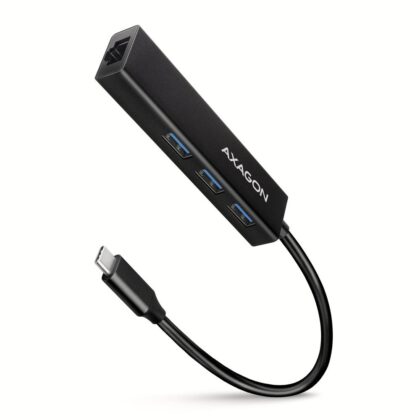 I/O HUB USB-C 4PORT GLAN/0.2M HMC-GL3A AXAGON  HMC-GL3A 8595247906168