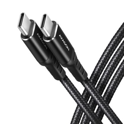 CABLE USB-C TO USB-C 1M 60W/HQ BLACK BUCM-CM10AB AXAGON  BUCM-CM10AB 8595247906878