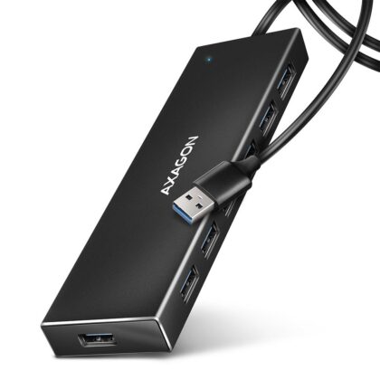 I/O HUB USB3.2 7PORT FLAT/1M HUE-F7A AXAGON  HUE-F7A 8595247907035