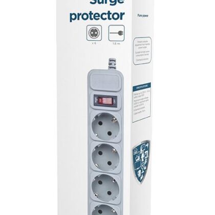 PROTECTOR POWER SURGE 1.8M/6OUTL SPG6-B-6C GEMBIRD  SPG6-B-6C 8716309068666