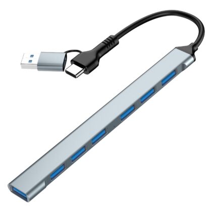 I/O HUB USB-A/USB-C 7PORT/UHB-ACM-U3P1U2P6-01 GEMBIRD  UHB-ACM-U3P1U2P6-01 8716309138222